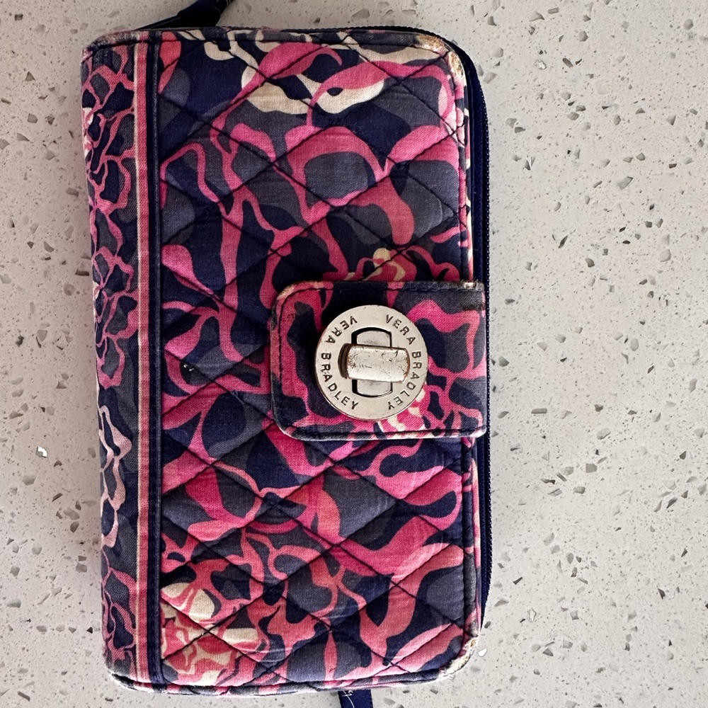 Vera Bradley Pink and Black Women's Wallet